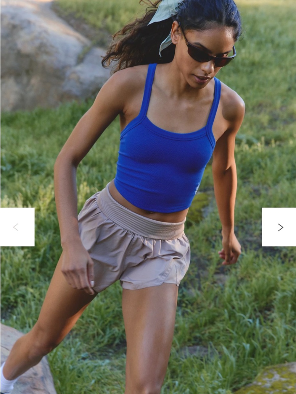 Fpm blue all clear solid cami NWT